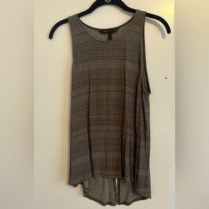 Olive green BCBG tank top with tunic style hem (Size M)